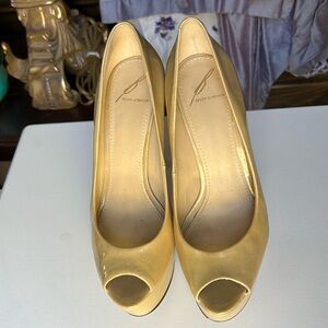 Brian Atwood Iridescent peep toe pump size 6.5